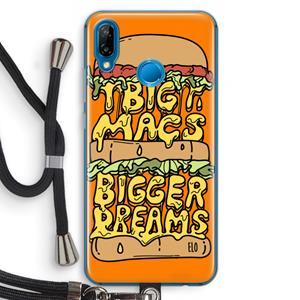 CaseCompany Big Macs Bigger Dreams: Huawei P20 Lite Transparant Hoesje met koord