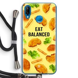 CaseCompany Eat Balanced: Huawei P20 Lite Transparant Hoesje met koord