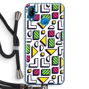 CaseCompany 8-bit N°4: Huawei P20 Lite Transparant Hoesje met koord
