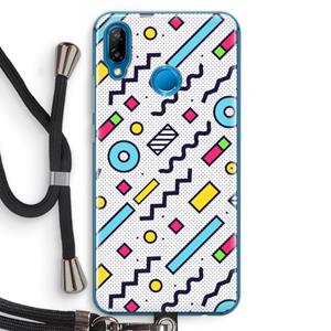 CaseCompany 8-bit N°8: Huawei P20 Lite Transparant Hoesje met koord