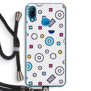 CaseCompany 8-bit N°9: Huawei P20 Lite Transparant Hoesje met koord