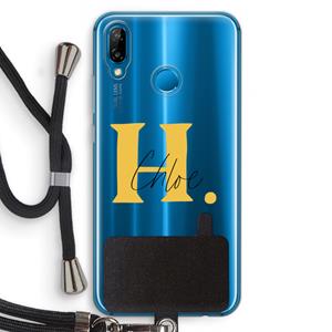 CaseCompany Amber Script: Huawei P20 Lite Transparant Hoesje met koord