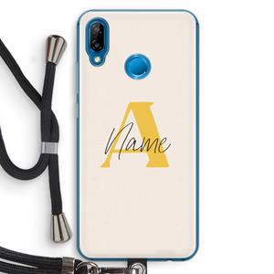 CaseCompany Amber Script: Huawei P20 Lite Transparant Hoesje met koord