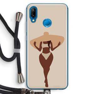 CaseCompany Let's get salty: Huawei P20 Lite Transparant Hoesje met koord