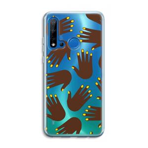 CaseCompany Hands dark: Huawei P20 Lite (2019) Transparant Hoesje