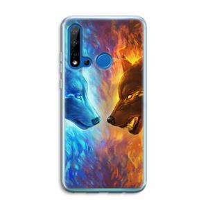 CaseCompany Fire & Ice: Huawei P20 Lite (2019) Transparant Hoesje