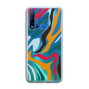 CaseCompany Colored Zebra: Huawei P20 Lite (2019) Transparant Hoesje