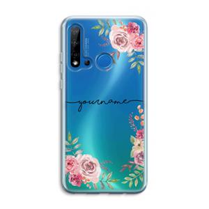 CaseCompany Rozen: Huawei P20 Lite (2019) Transparant Hoesje