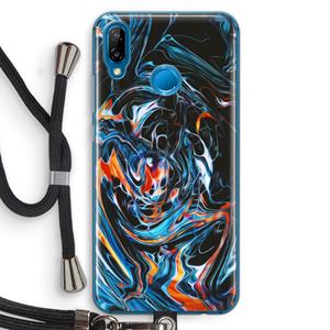CaseCompany Black Unicorn: Huawei P20 Lite Transparant Hoesje met koord