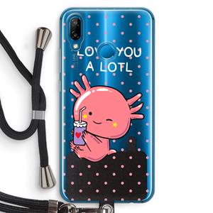 CaseCompany Love You A Lotl: Huawei P20 Lite Transparant Hoesje met koord