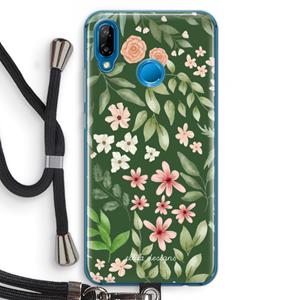CaseCompany Botanical green sweet flower heaven: Huawei P20 Lite Transparant Hoesje met koord