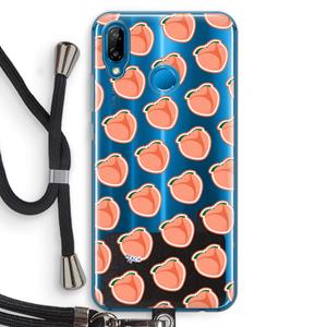 CaseCompany Just peachy: Huawei P20 Lite Transparant Hoesje met koord