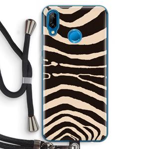 CaseCompany Arizona Zebra: Huawei P20 Lite Transparant Hoesje met koord