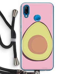 CaseCompany Avocado: Huawei P20 Lite Transparant Hoesje met koord
