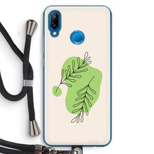 CaseCompany Beleaf in you: Huawei P20 Lite Transparant Hoesje met koord