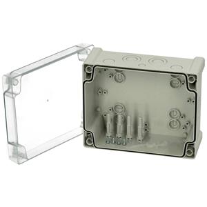 Fibox Enclosure, PC Clear transparent cover 5824030 Universele behuizing 201 x 163 x 98 Polycarbonaat Grijs-wit (RAL 7035) 1 stuk(s)