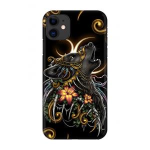 CaseCompany Huilende Wolf: Volledig geprint iPhone 11 Hoesje
