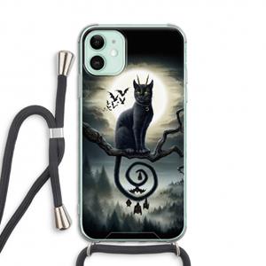 CaseCompany Moonlight Companions: iPhone 11 Transparant Hoesje met koord