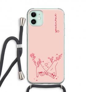 CaseCompany Best Friends: iPhone 11 Transparant Hoesje met koord