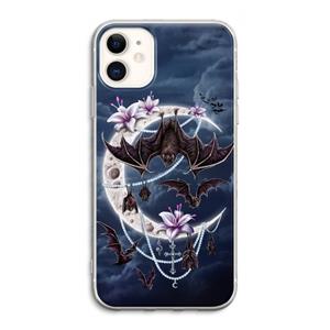 CaseCompany Vleermuizen Maan: iPhone 11 Transparant Hoesje