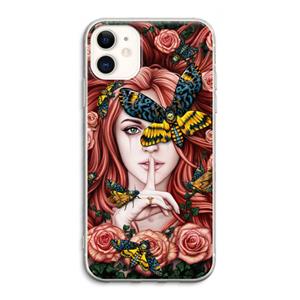 CaseCompany Lady Moth: iPhone 11 Transparant Hoesje