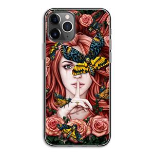 CaseCompany Lady Moth: iPhone 11 Pro Transparant Hoesje