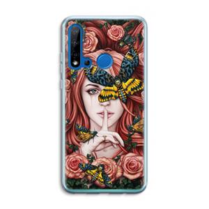 CaseCompany Lady Moth: Huawei P20 Lite (2019) Transparant Hoesje