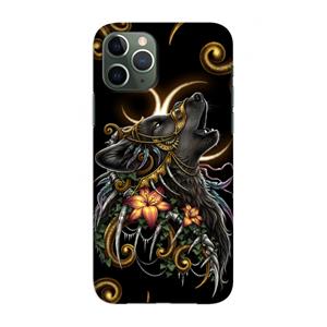 CaseCompany Huilende Wolf: Volledig geprint iPhone 11 Pro Hoesje