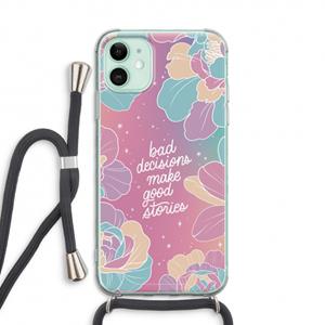 CaseCompany Good stories: iPhone 11 Transparant Hoesje met koord