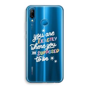 CaseCompany Right Place: Huawei P20 Lite Transparant Hoesje