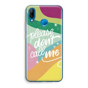 CaseCompany Don't call: Huawei P20 Lite Transparant Hoesje