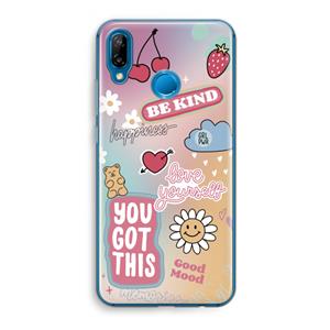 CaseCompany Positivity: Huawei P20 Lite Transparant Hoesje