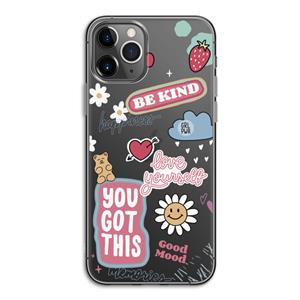 CaseCompany Positivity: iPhone 11 Pro Transparant Hoesje