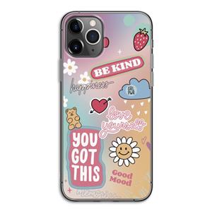 CaseCompany Positivity: iPhone 11 Pro Transparant Hoesje
