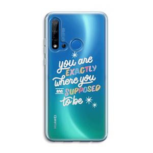 CaseCompany Right Place: Huawei P20 Lite (2019) Transparant Hoesje