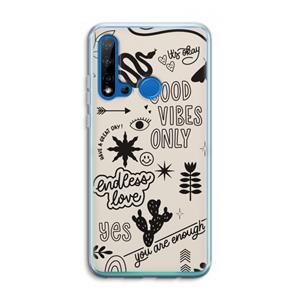 CaseCompany Good vibes: Huawei P20 Lite (2019) Transparant Hoesje