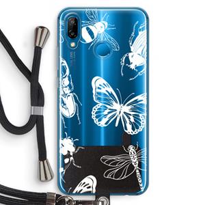 CaseCompany Tiny Bugs: Huawei P20 Lite Transparant Hoesje met koord