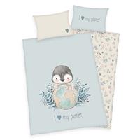 Baby Best BabybettwÃsche Pinguin, (2 tlg.), mit liebevollem Motiv