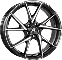 Alutec ADX 01 DIAMANT SCHWARZ FRONTPOLIERT ALLOYWHEEL 7.5X18