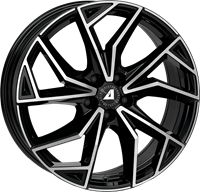 Alutec ADX 02 DIAMANT SCHWARZ FRONTPOLIERT ALLOYWHEEL 8X19