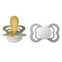 BIBS Fopspeen Supreme Sage en Cloud Glow Latex 6-36 maanden, 2 stuk