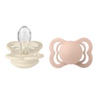 BIBSÂ BIBS fopspeen Supreme Blush /Ivory silicone 0-6 maanden, 2 st.