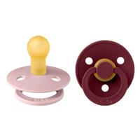 BIBS - Colour Fopspeen - Rond - Maat 1 - Pink Plum/Elderberry - 2 Stuks