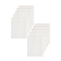 Meyco Hydrofiele doeken 10-pack GOTS wit 80 x 80 cm