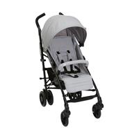 Chicco Buggy Sportwagen Lite Way4 grau, mit faltbarem Frontbügel 22Kg Traglast, mit neuem großen Verdeck und Textilen Design, inkl. Regenschutz, Einhängekorb