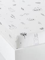 VERTBAUDET Baby hoeslaken MAGISCH BOS wit/zwart