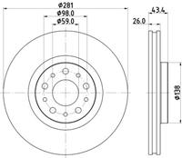 fiat Remschijf 8DD355132131