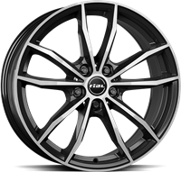 Rial X12X DIAMANT SCHWARZ FRONTPOLIERT ALLOYWHEEL 9X20