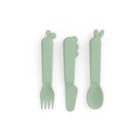 Done by Deer Kiddish Cutlery Set Deer Friends - Green
