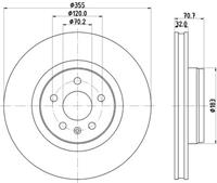 tesla Brake Disc 8dd 8DD355132931